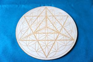 神聖幾何学ボード：フラワーオブライフ＋マカバ